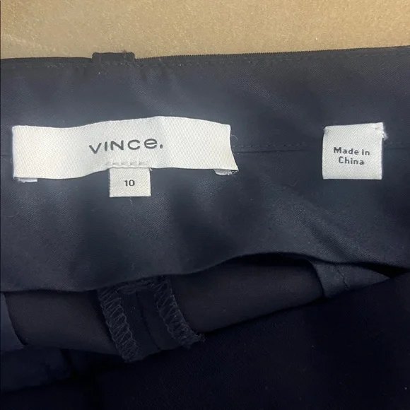 Vince Women's Size 10 Dark Navy Blue Tailored Ankle Tapered Trouser Pants - Picture 6 of 8